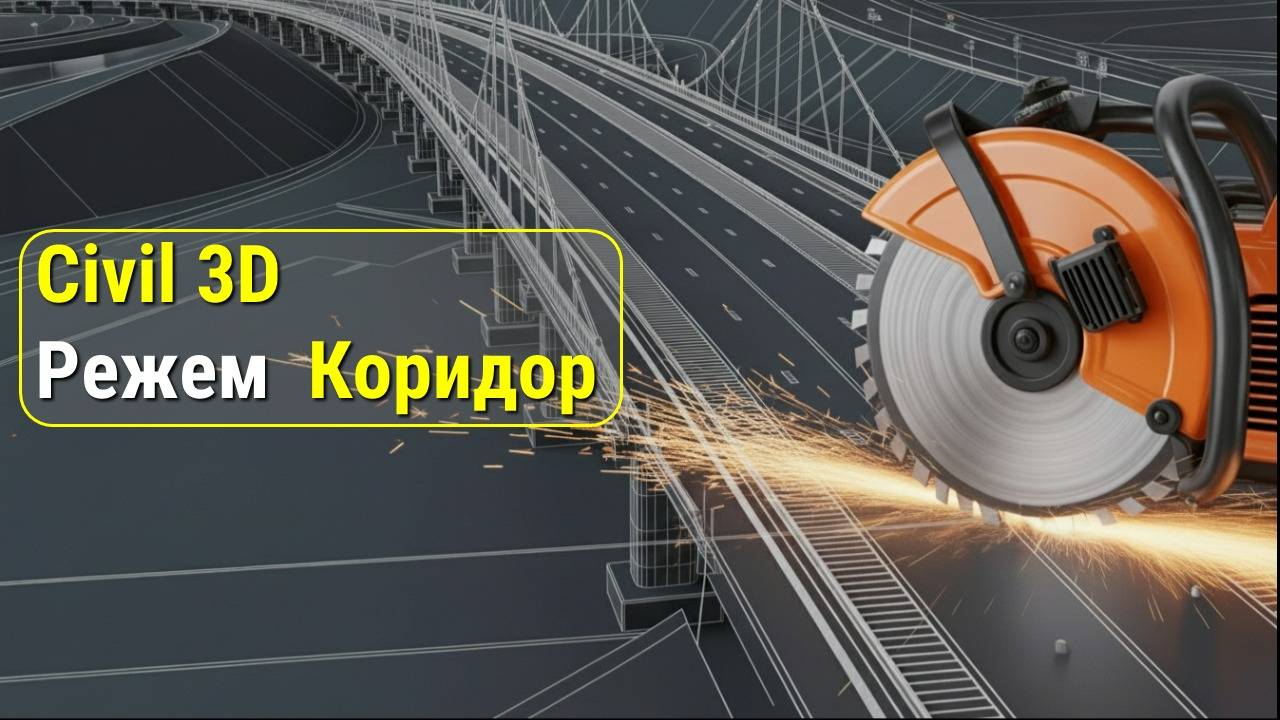 Civil 3D сечение коридоров Civil 3D PRO уровень: Нестандартное сечение коридора в стыке с путепроводом